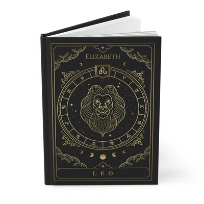 Personalized Leo Notebook | Zodiac Leo Journal | Leo Astrology Gift Lion - image2